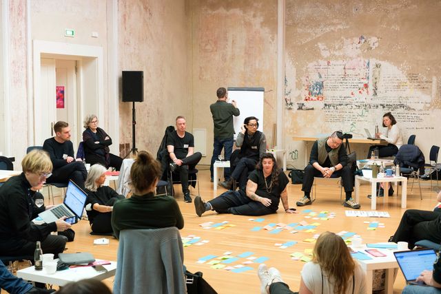 Group of people in discussion